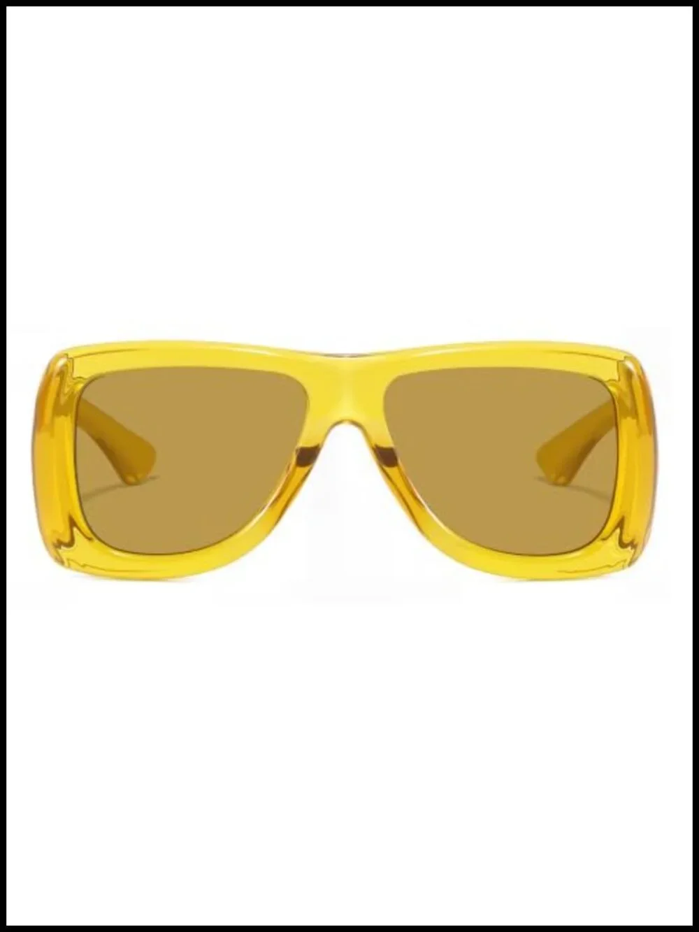 Retro Chunky Oversized Aviator Sunglasses with UV400 Protection Square Thick